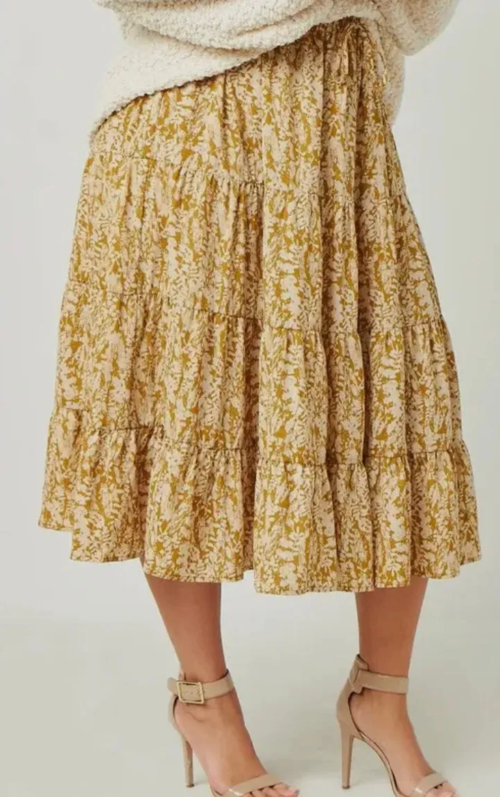 A Curvy Printed Skirt