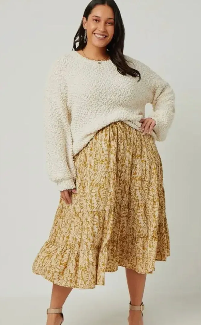 A Curvy Printed Skirt