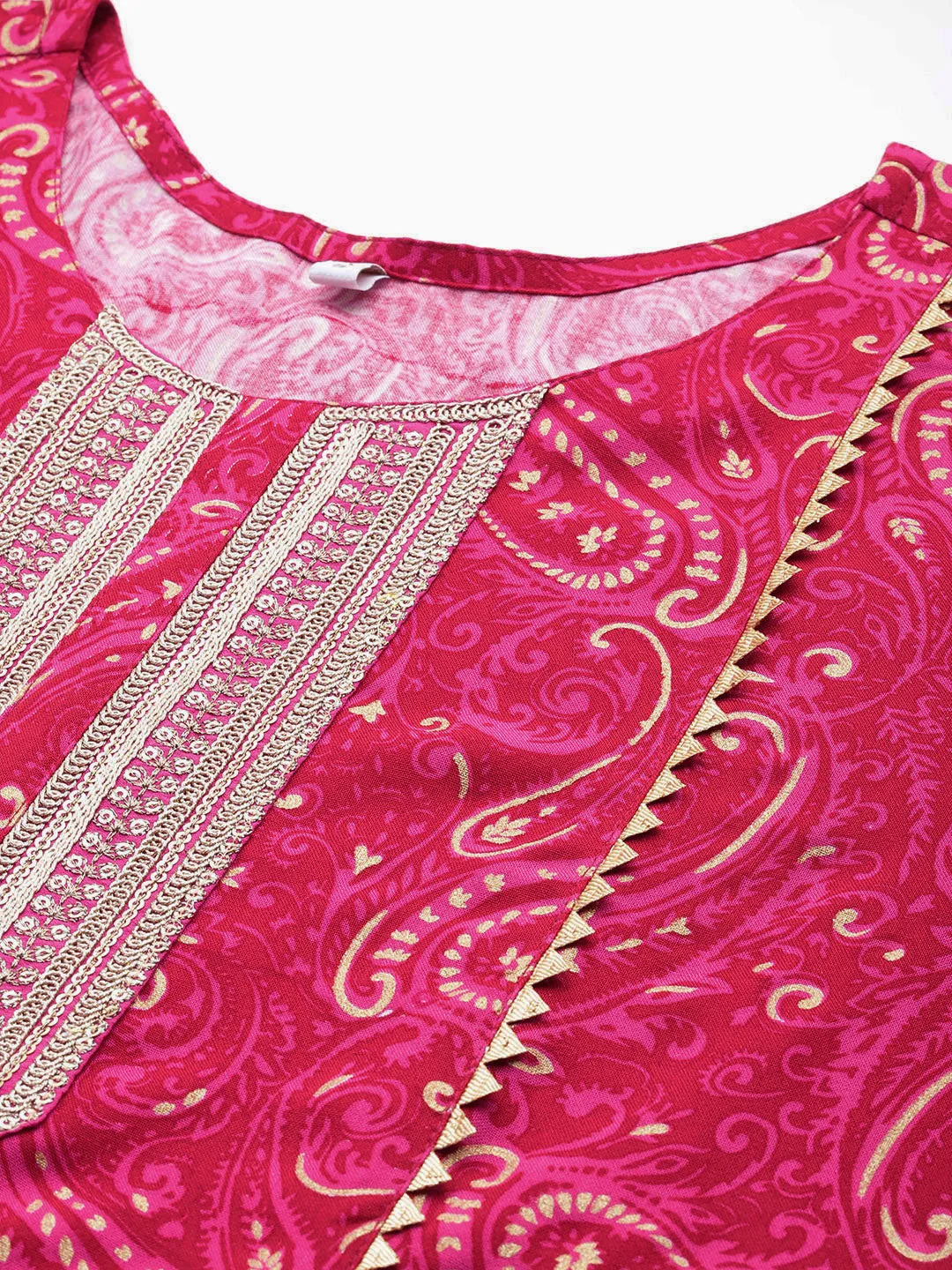 Ahalyaa Pink Printed Ethnic Tunic