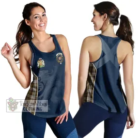 Baillie Dress Tartan Women's Racerback Tanks with Family Crest and Lion Rampant Vibes Sport Style