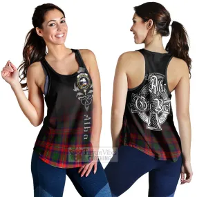 Belshes (Belsches) Tartan Women's Racerback Tanks Featuring Alba Gu Brath Family Crest Celtic Inspired