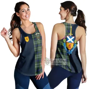 Blyth Tartan Women's Racerback Tanks Alba with Scottish Lion Royal Arm Half Style