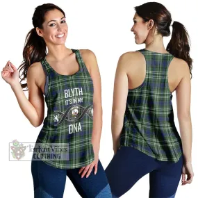 Blyth Tartan Women's Racerback Tanks with Family Crest DNA In Me Style