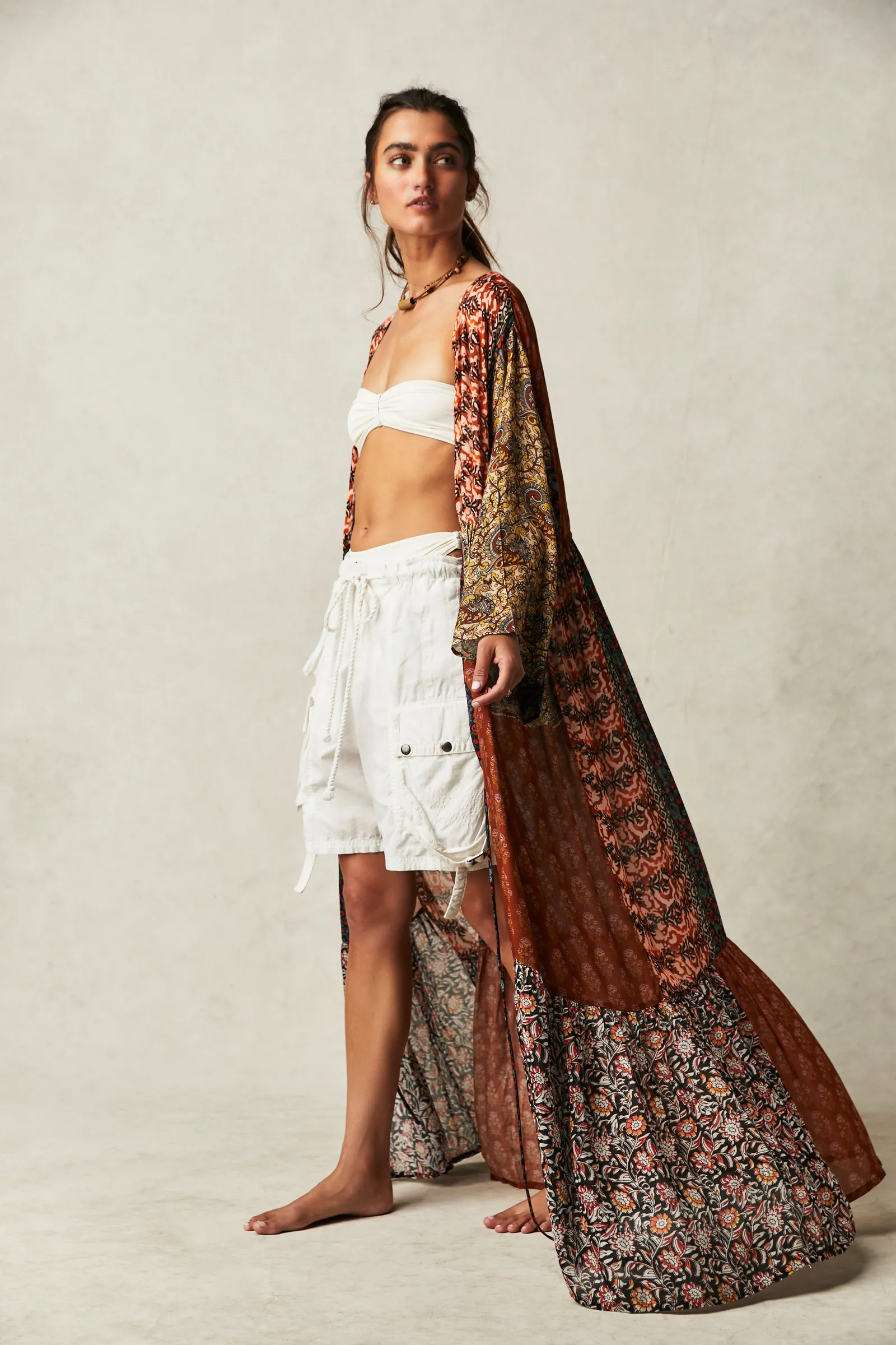 Bombay Mixed Print Kimono