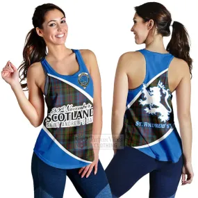 Bowie Family Crest Tartan Women's Racerback Tanks Celebrate Saint Andrew's Day in Style