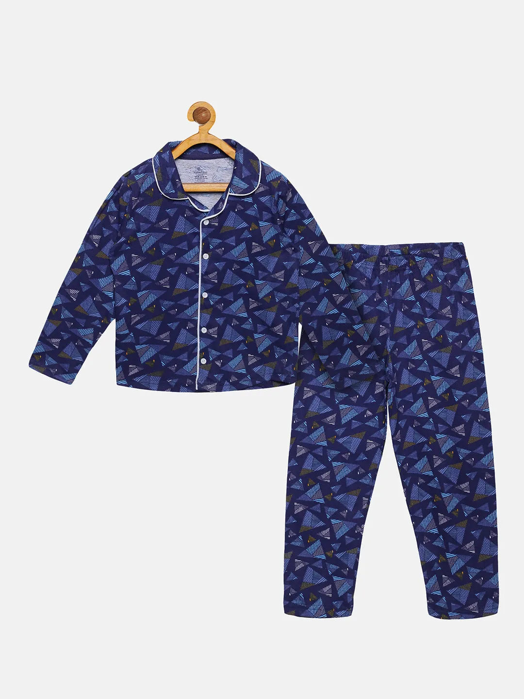 Boys Aop Print Shirt & Pyjama Night Set