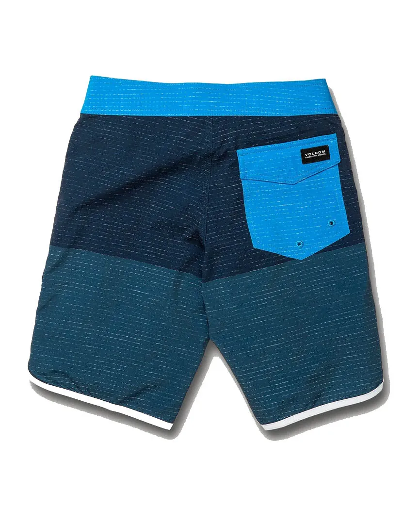 Boys Lido Scallop Mod Boardshorts - Faded Navy