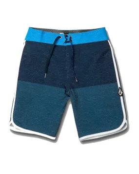 Boys Lido Scallop Mod Boardshorts - Faded Navy