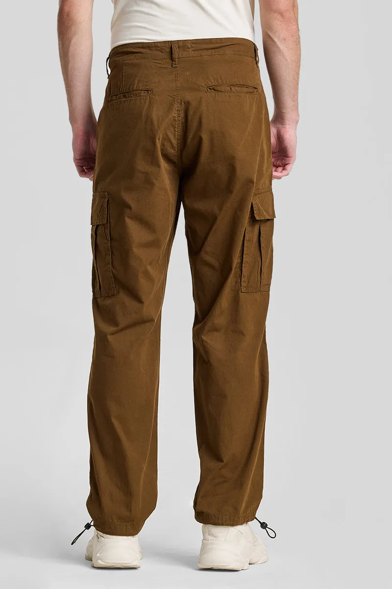 Brown Relaxed Fit Cargo Pants