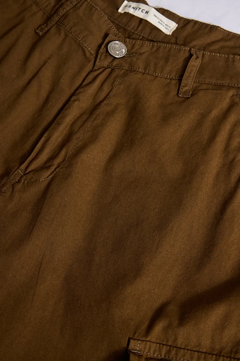 Brown Relaxed Fit Cargo Pants