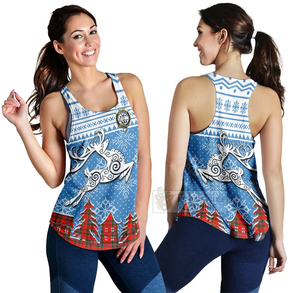 Butter Clan Christmas Women's Racerback Tanks Celtic Reindeer Style