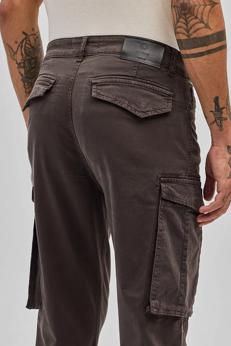 Carob Brown Relaxed Fit Cargo Pants