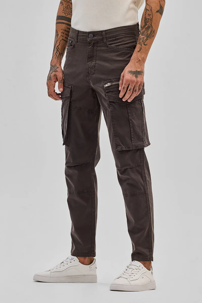 Carob Brown Relaxed Fit Cargo Pants