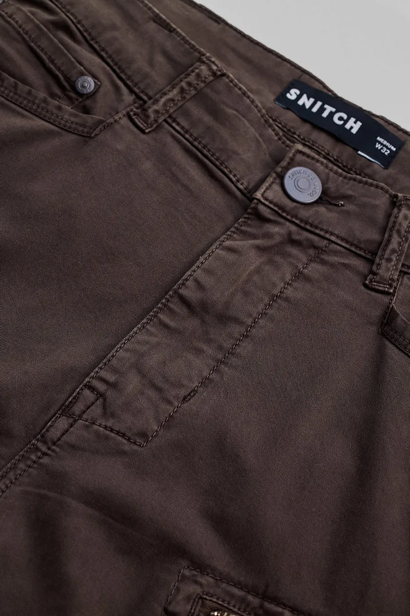 Carob Brown Relaxed Fit Cargo Pants