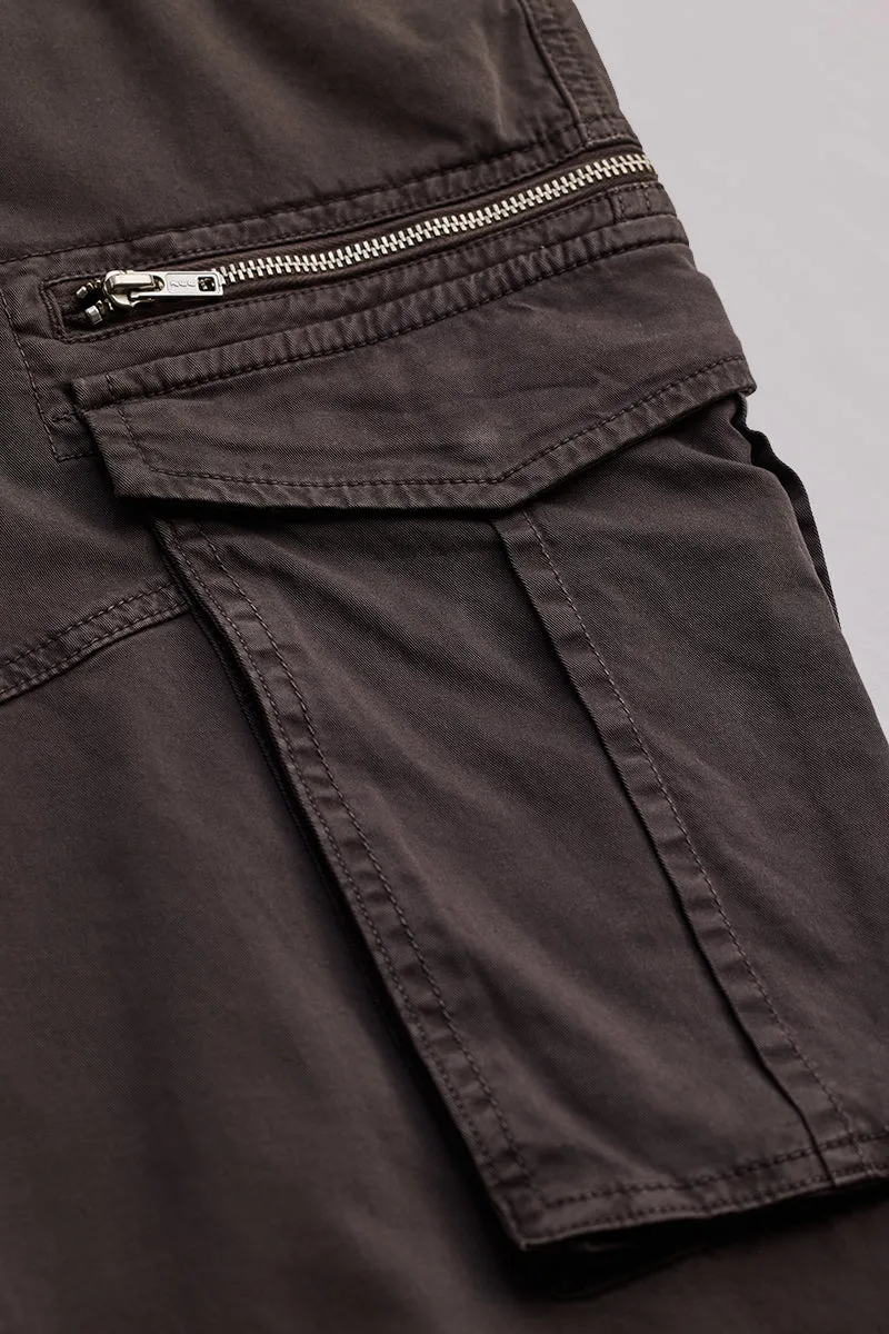 Carob Brown Relaxed Fit Cargo Pants