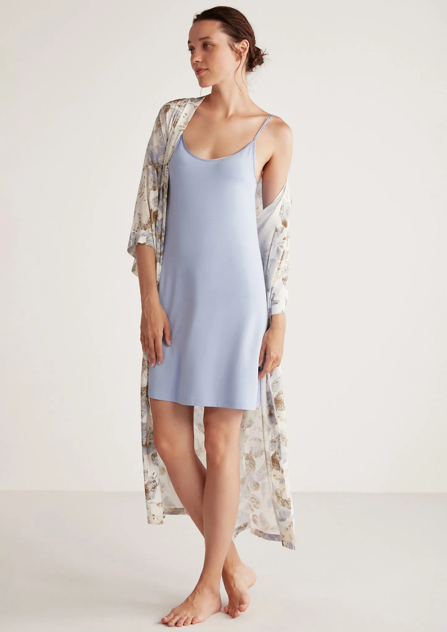 Chemise With Robe Sleepwear