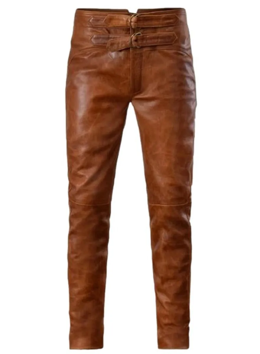 Dark Brown Leather Pants