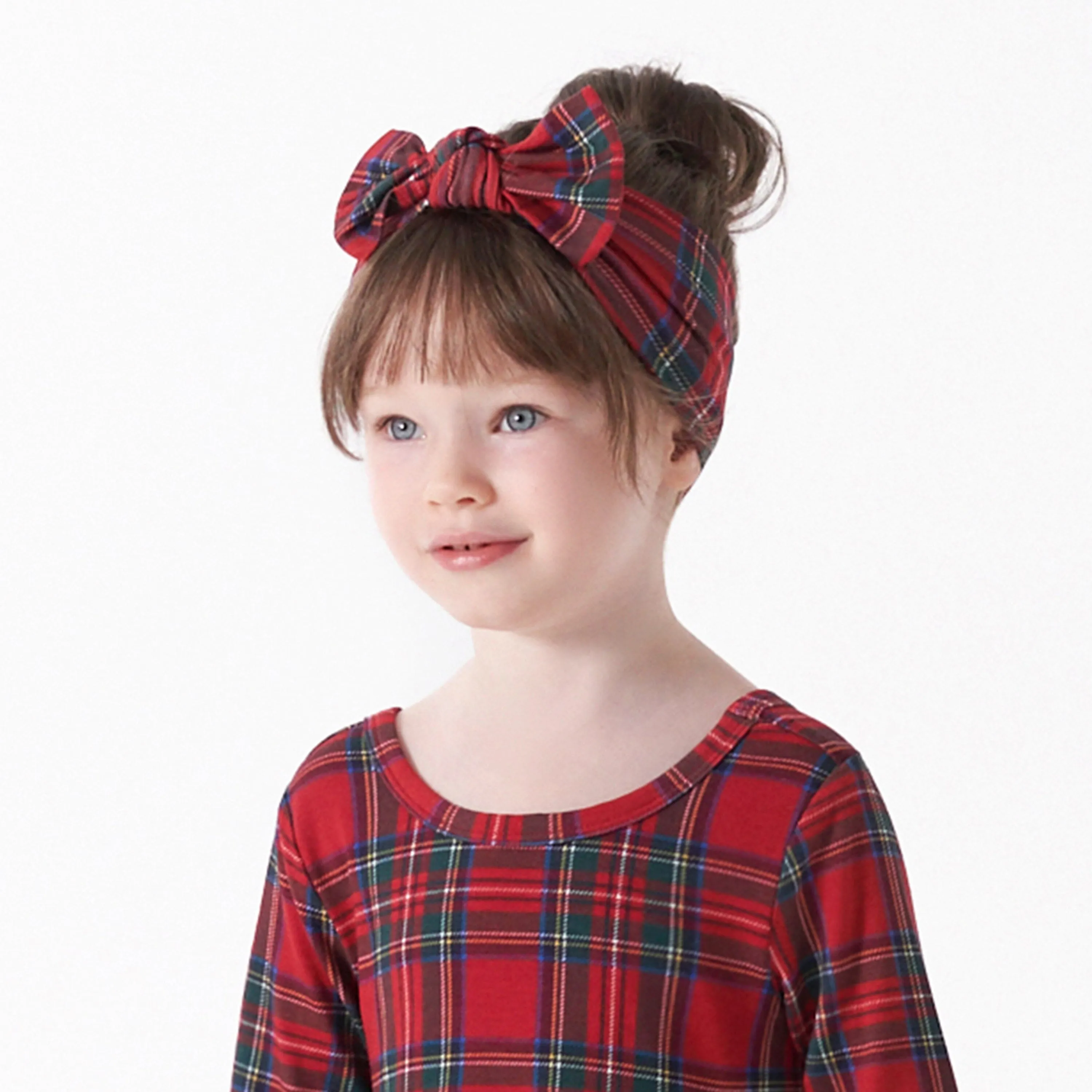 Girls Plaid About You Buttery Soft Viscose Made from Eucalyptus Holiday Headband