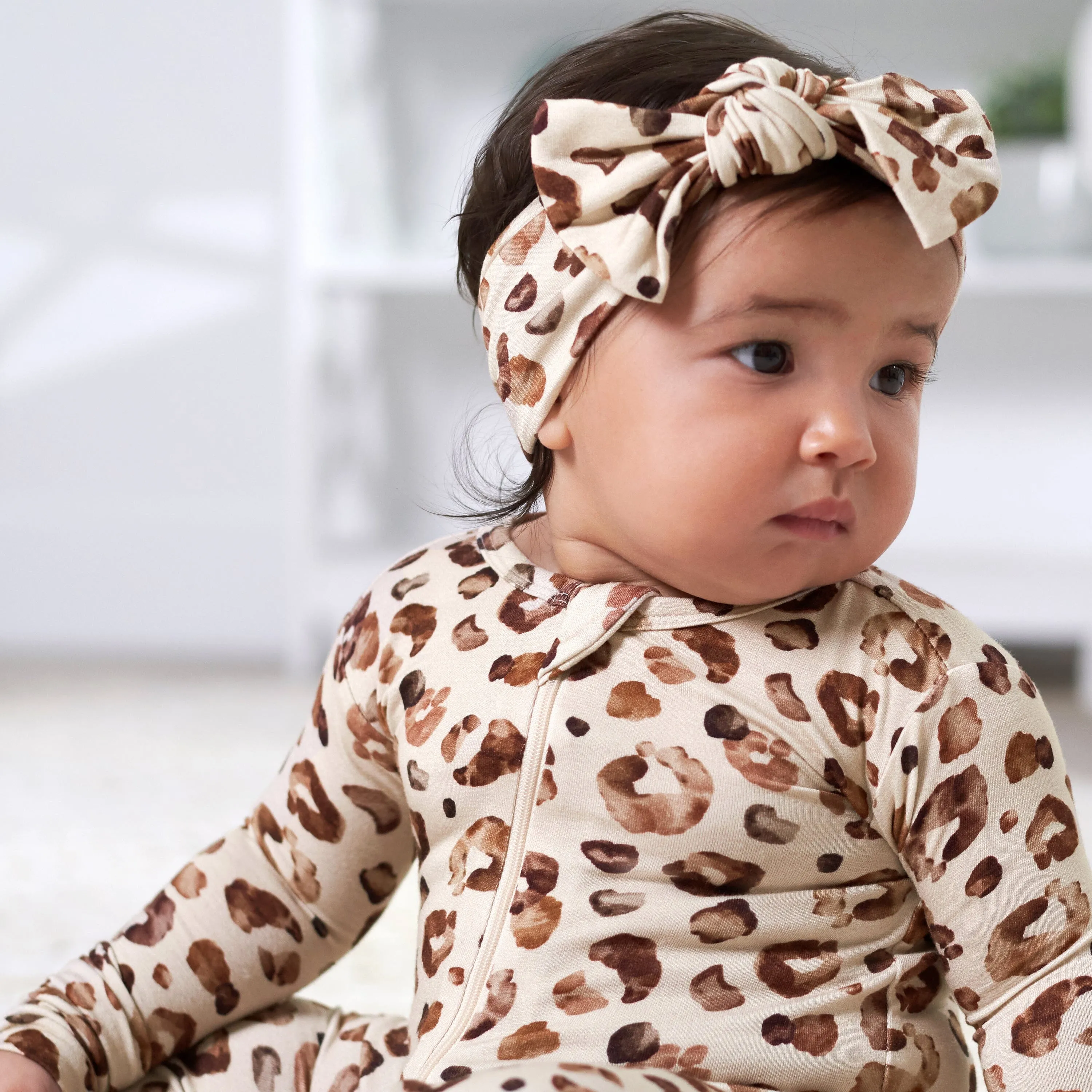 Girls Spotted Leopard Buttery Soft Viscose Made from Eucalyptus Headband