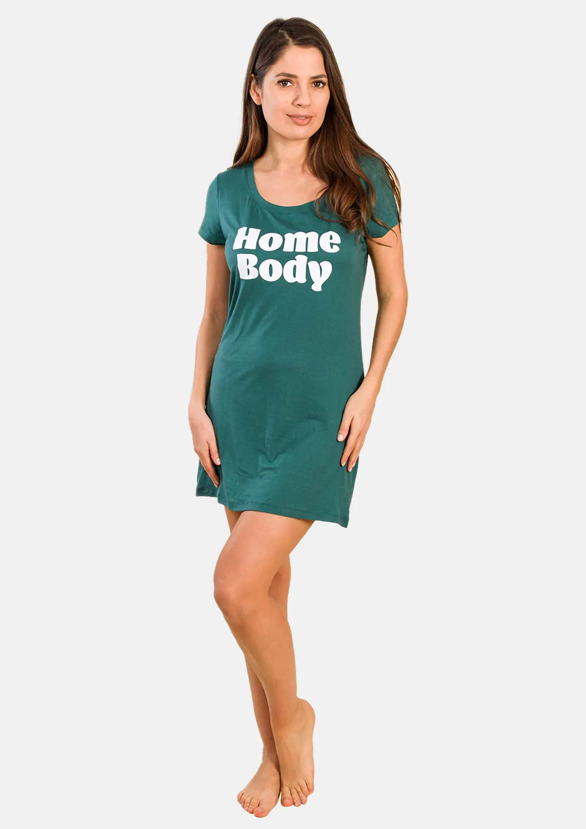 Jersey Nightdress with Slogan