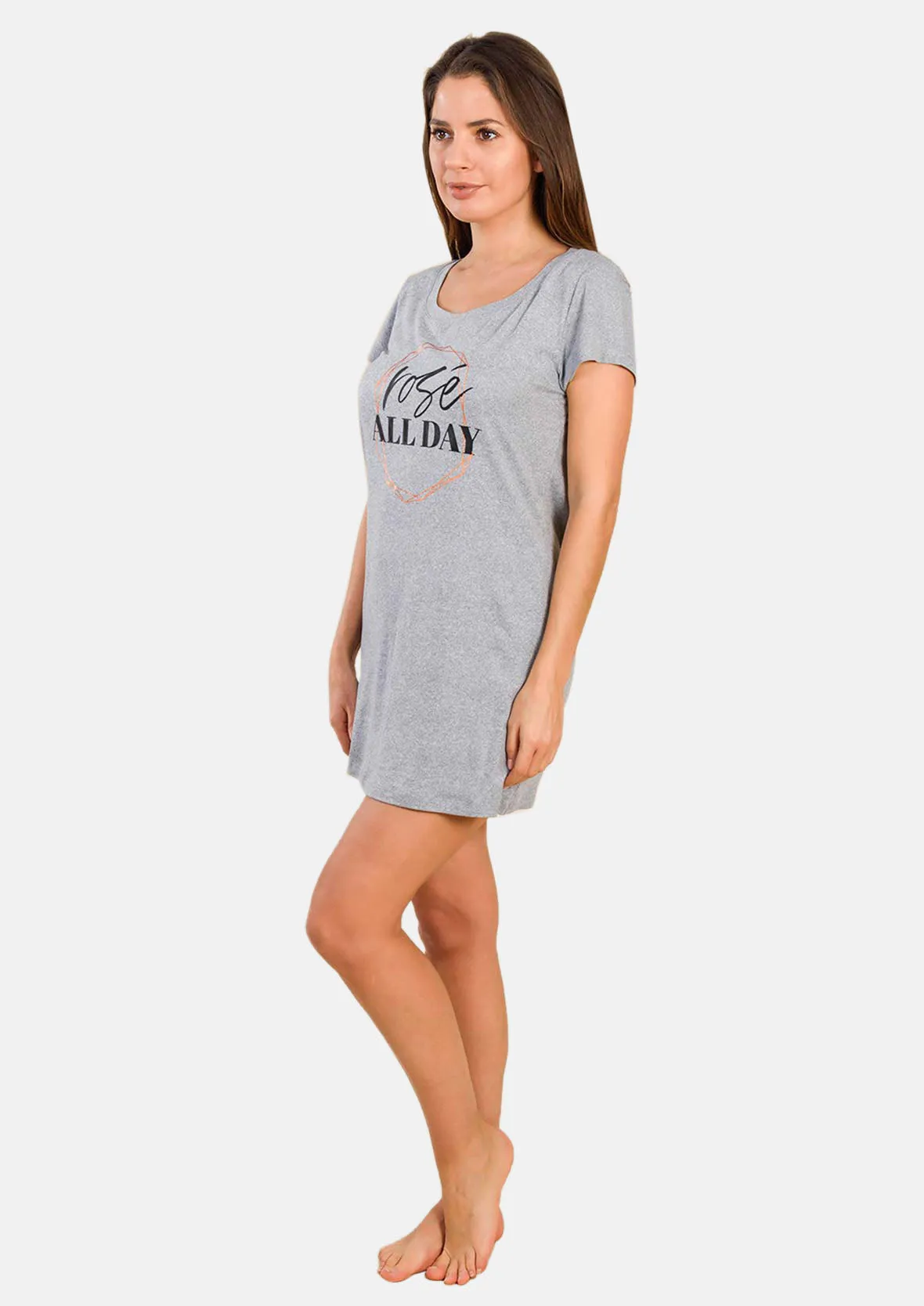 Jersey Nightdress with Slogan