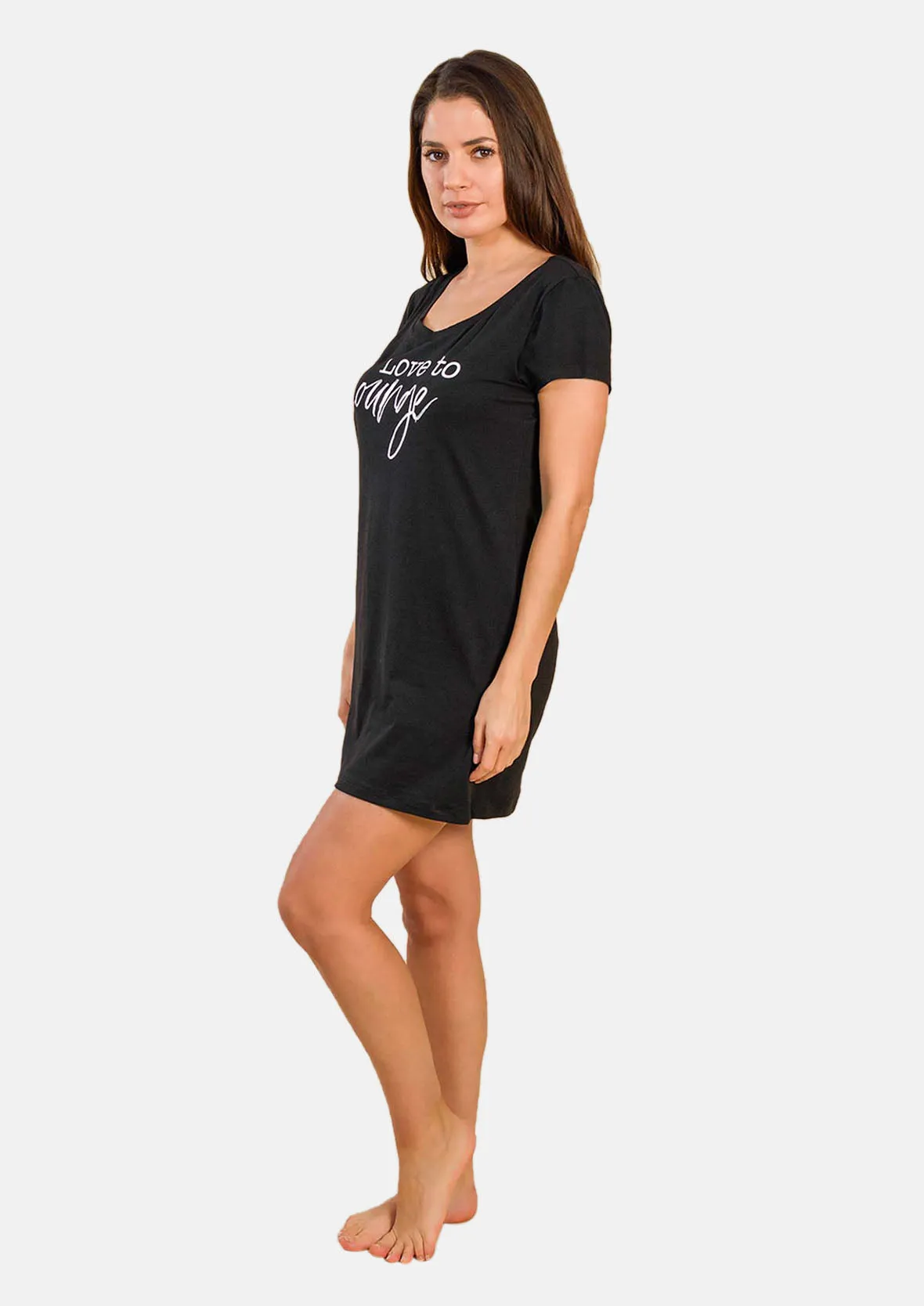 Jersey Nightdress with Slogan