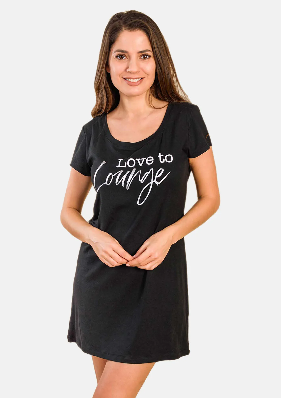 Jersey Nightdress with Slogan