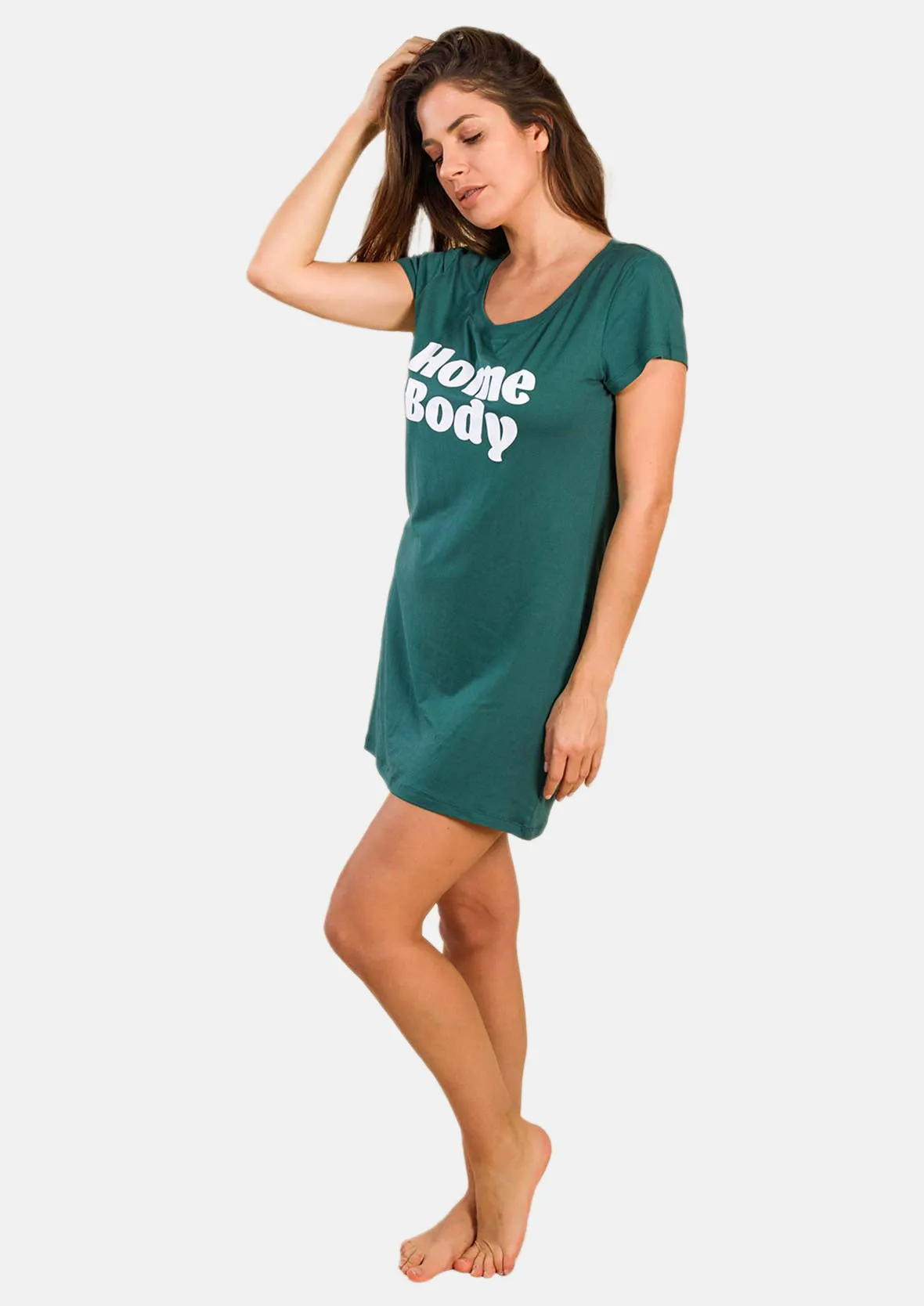 Jersey Nightdress with Slogan