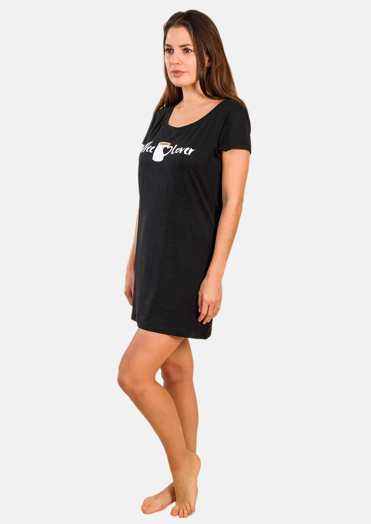 Jersey Nightdress with Slogan