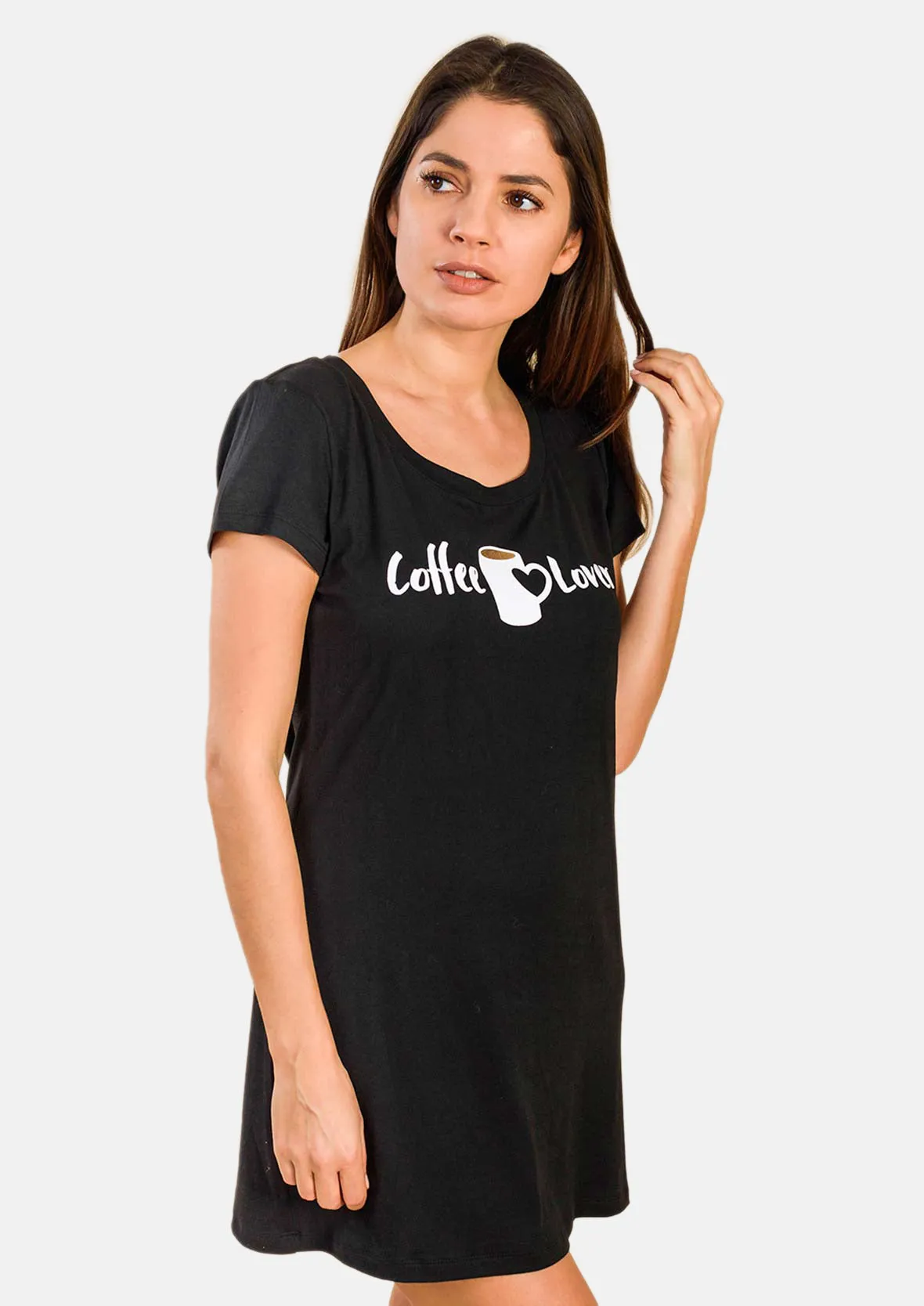 Jersey Nightdress with Slogan