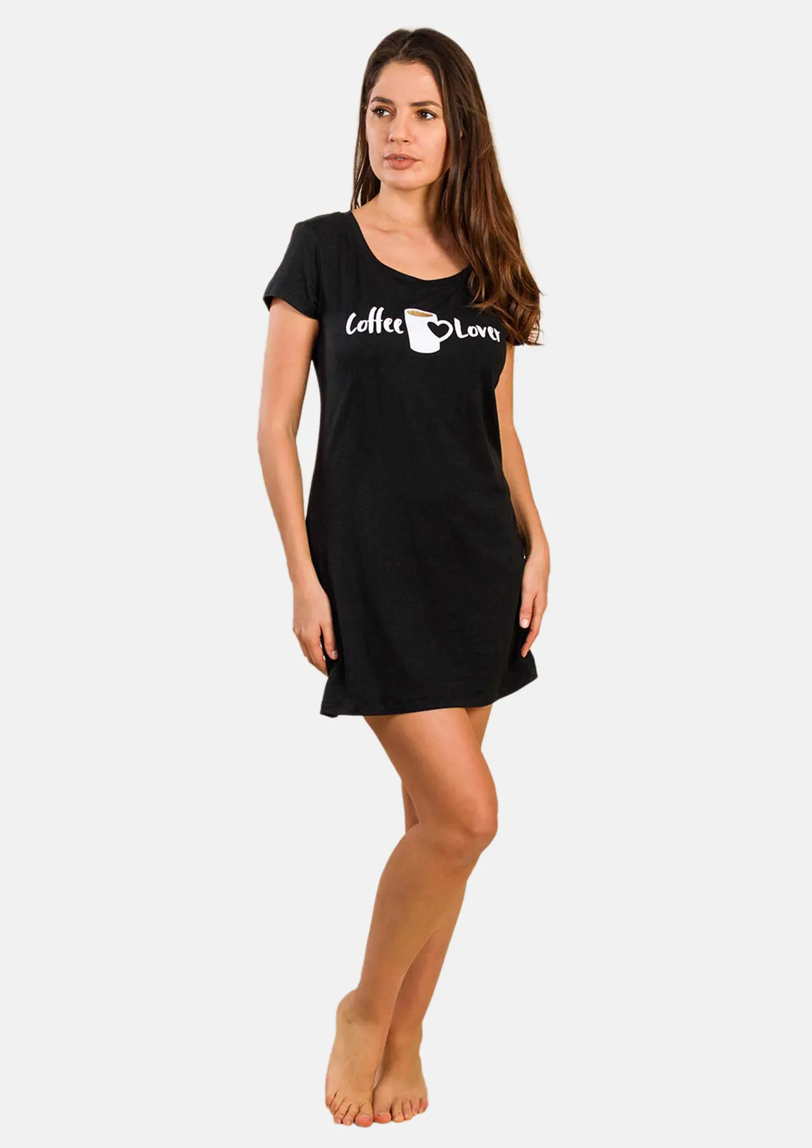 Jersey Nightdress with Slogan