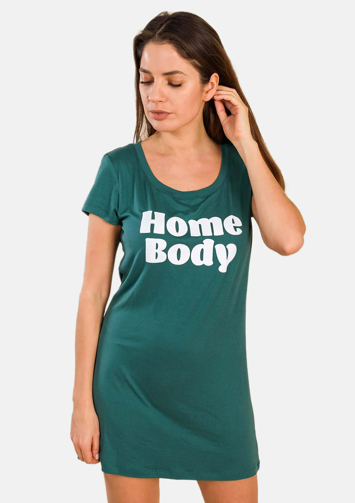 Jersey Nightdress with Slogan