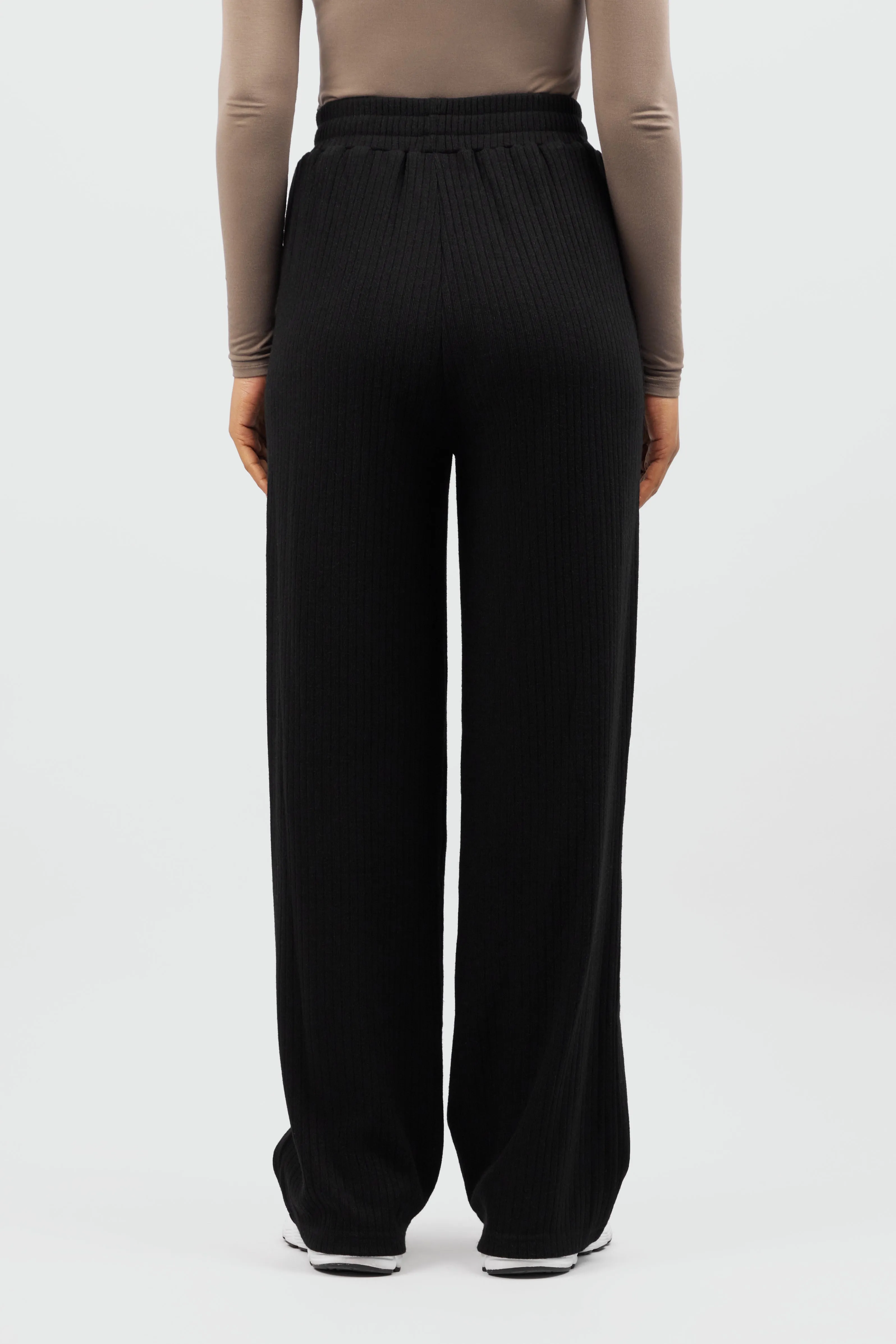 Knit Relaxed Fit Pants - Black