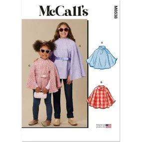 McCall's Pattern M8538 Children's and Girls' Capes