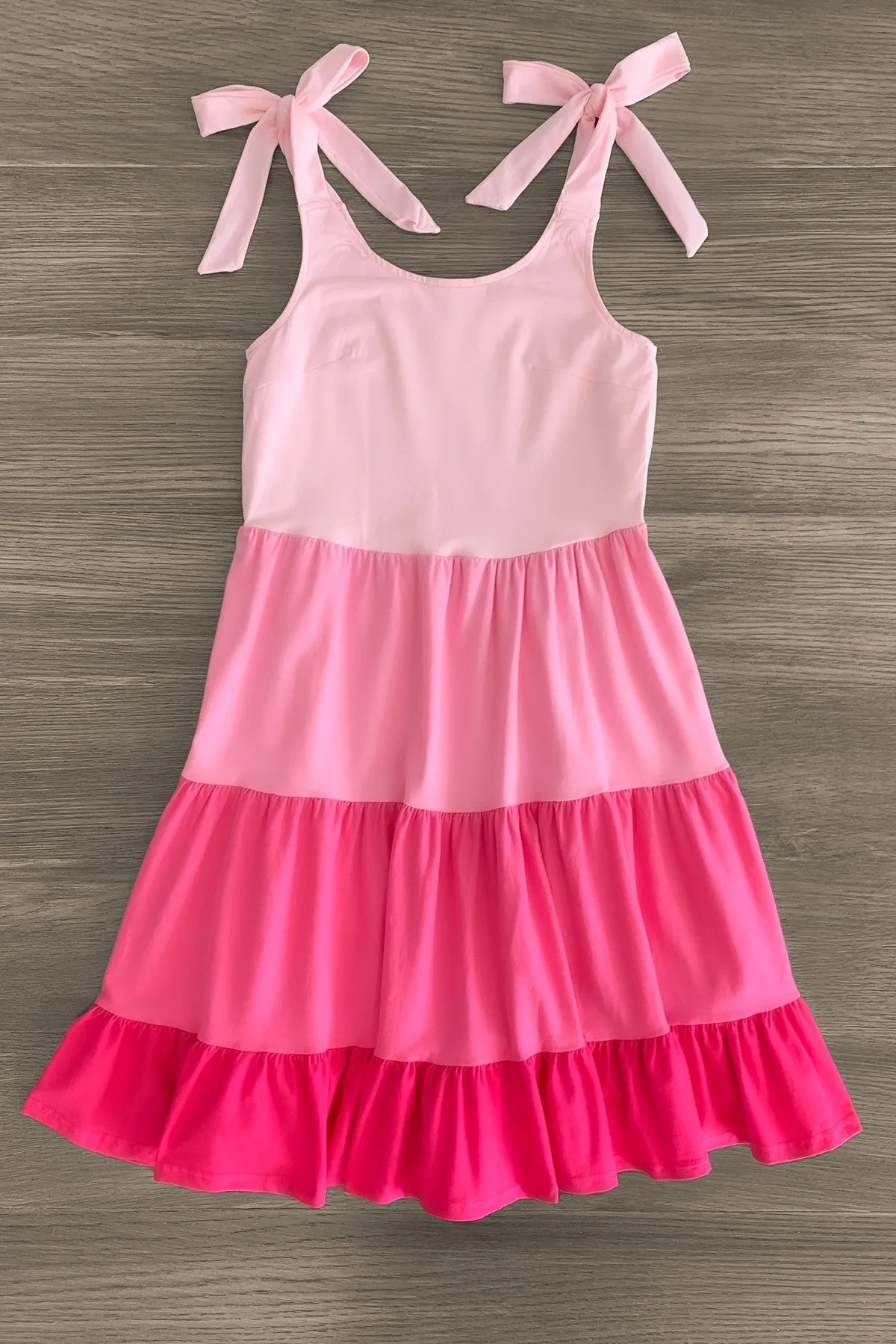 Mom & Me - Pink Tiered Tank Dress