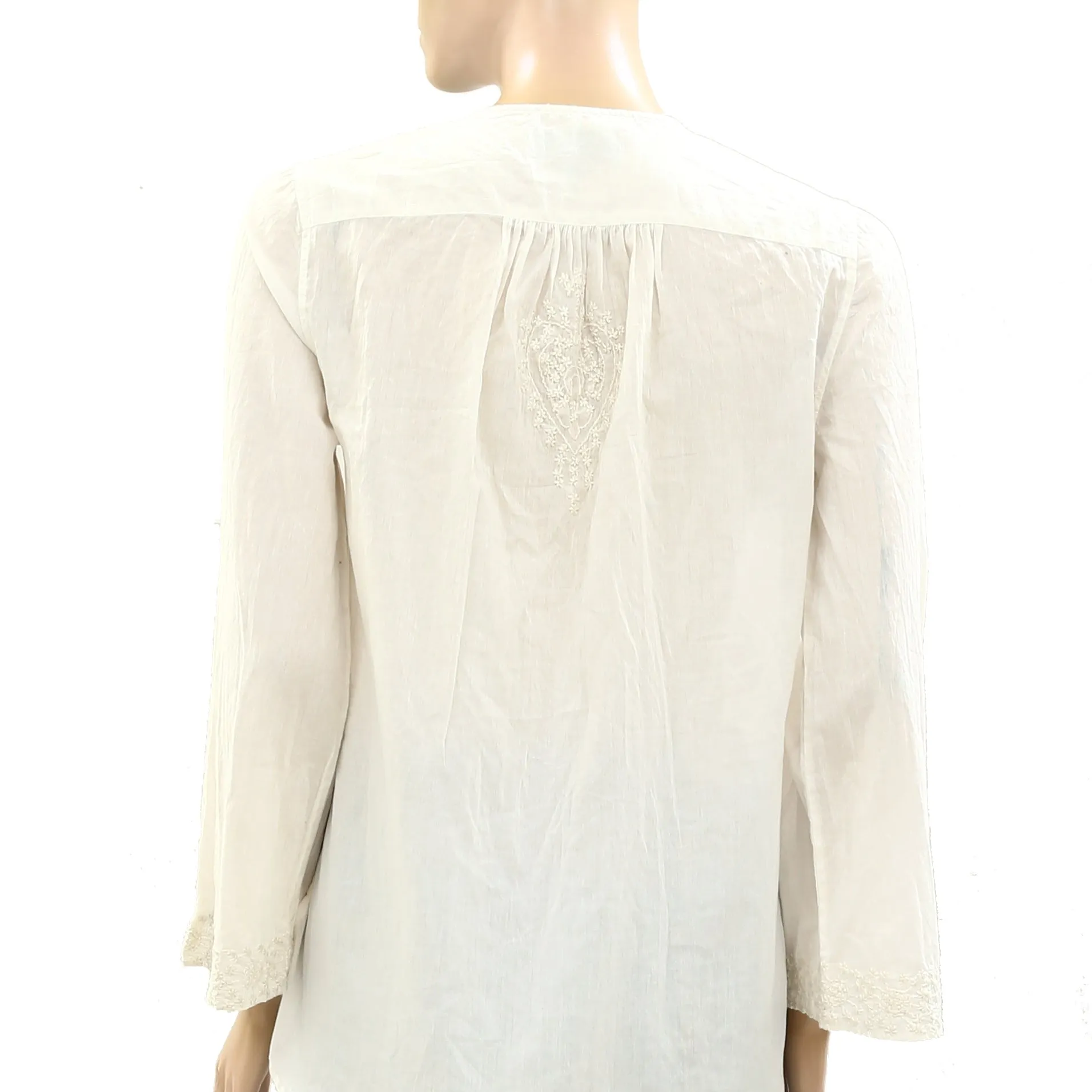 Nili Lotan Floral Embroidered Tunic Top