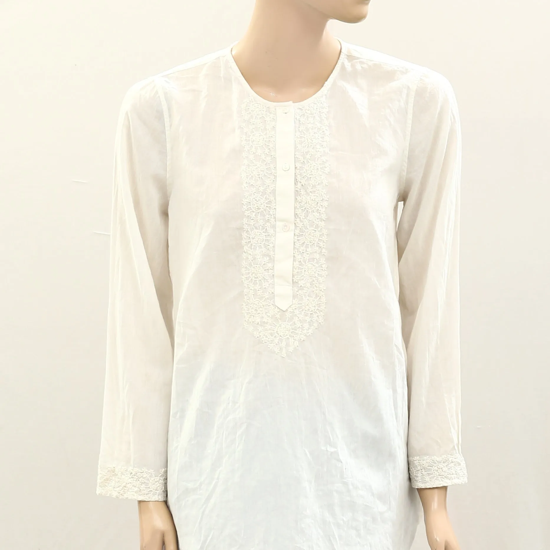 Nili Lotan Floral Embroidered Tunic Top