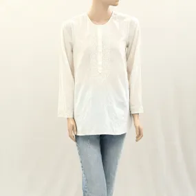 Nili Lotan Floral Embroidered Tunic Top