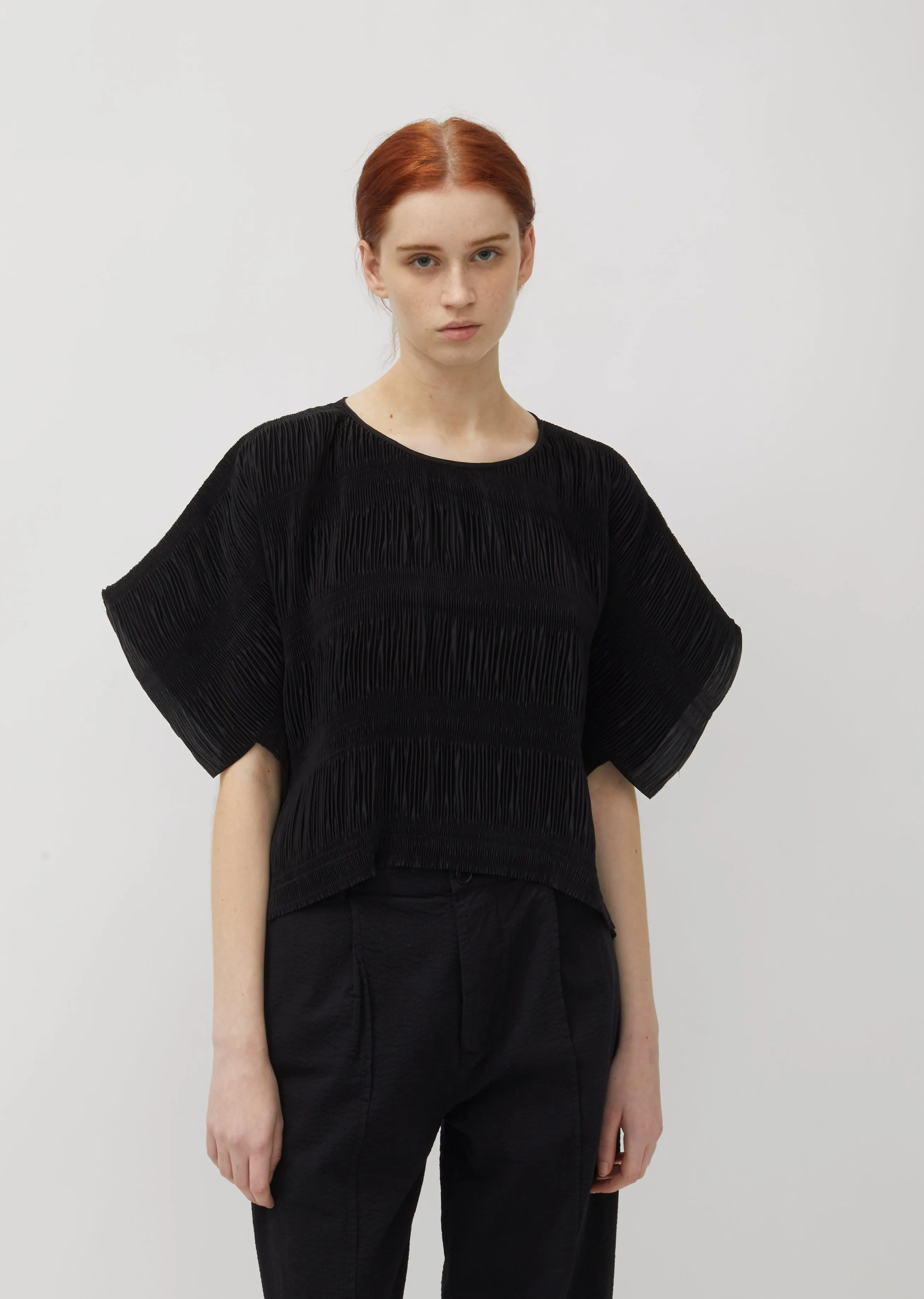 No.3 Pleated Crepe Top