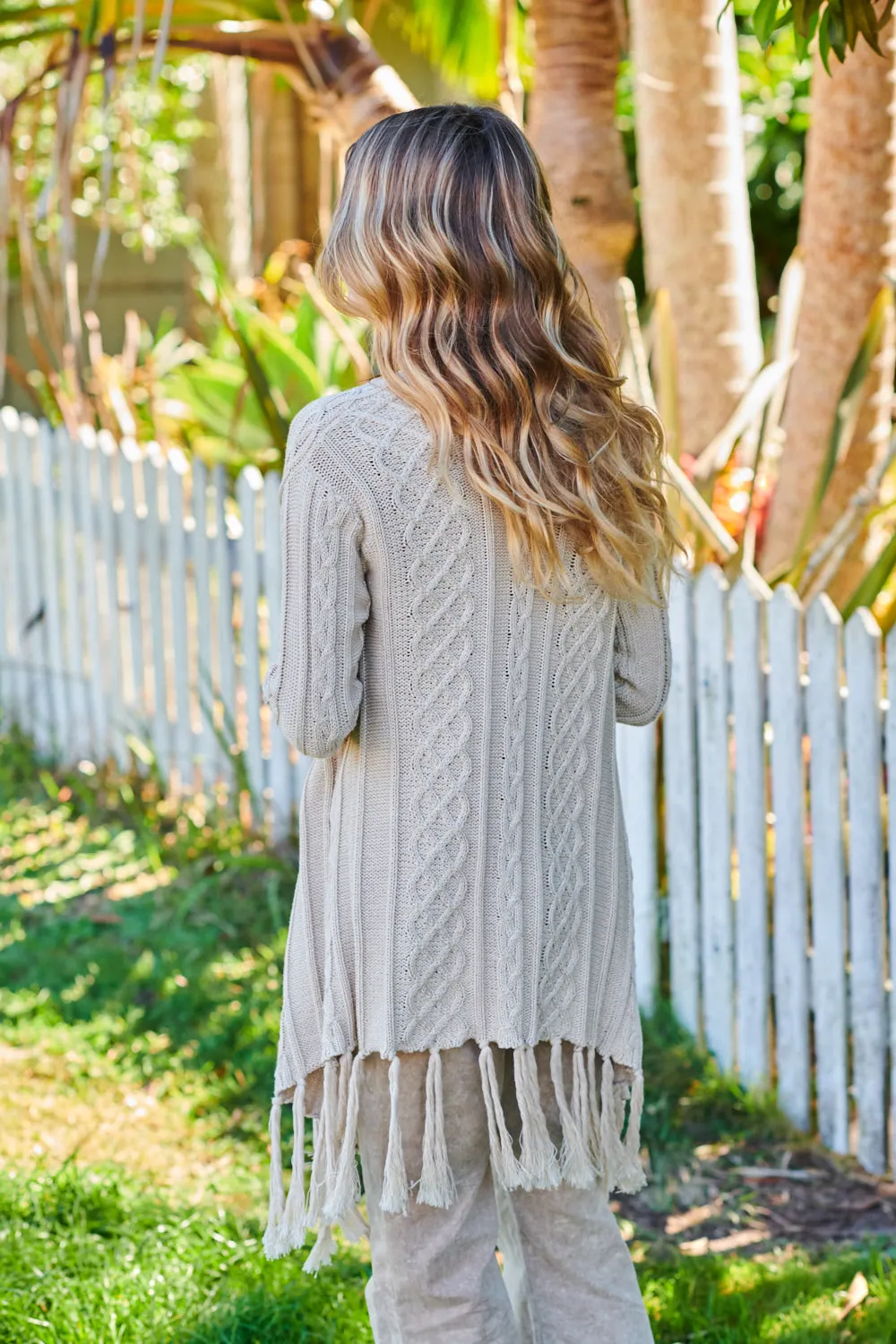 ORINOCO CROCHET CARDIGAN NATURAL CREAM