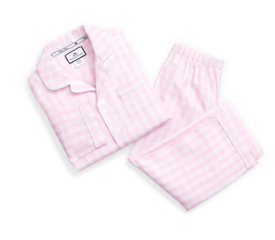 Pink Gingham Pajama Set