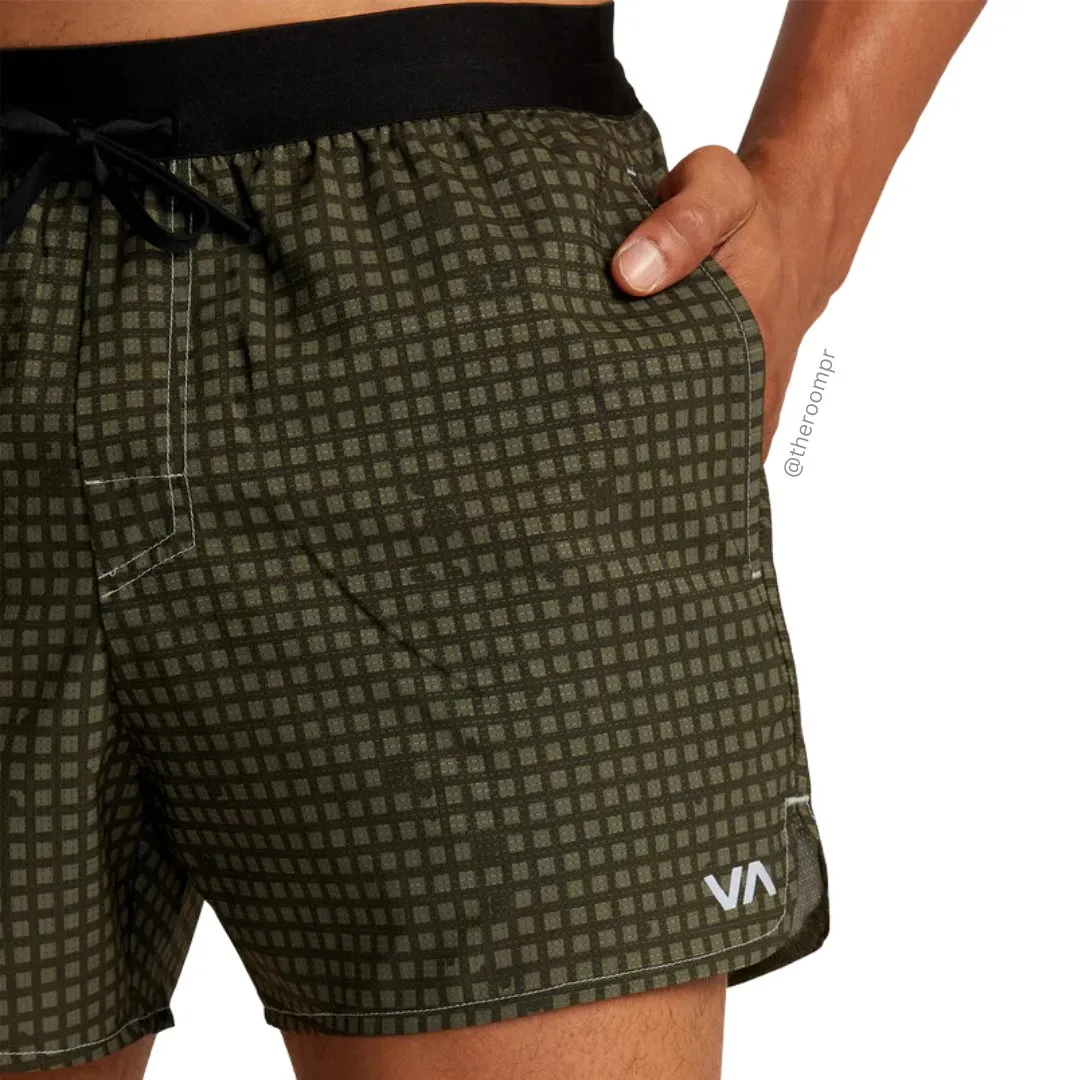 RVCA Runner 14" Elastic Waist Shorts - Olive Night Camo