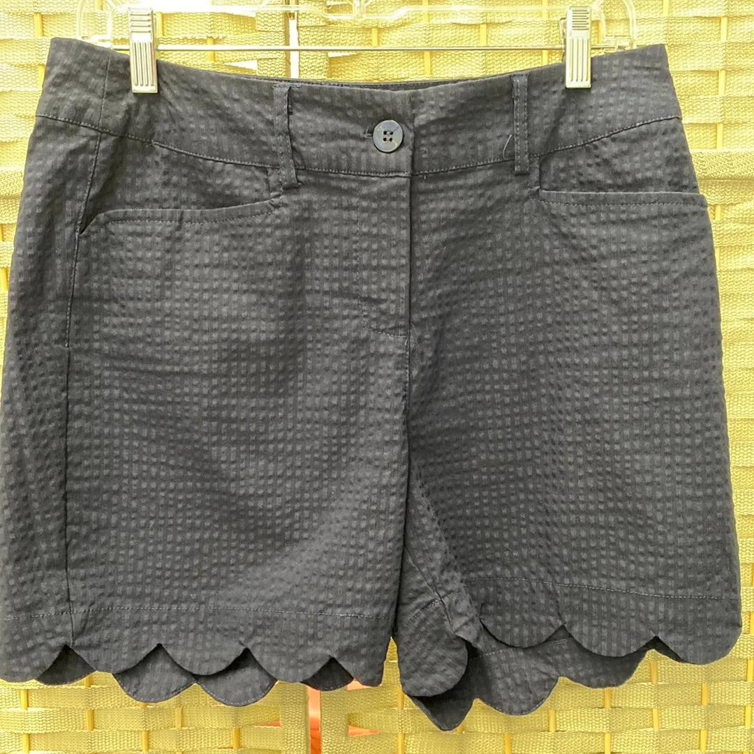 Scallop Shorts-Navy