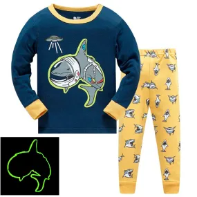 Shark Glow in the Dark pajama set