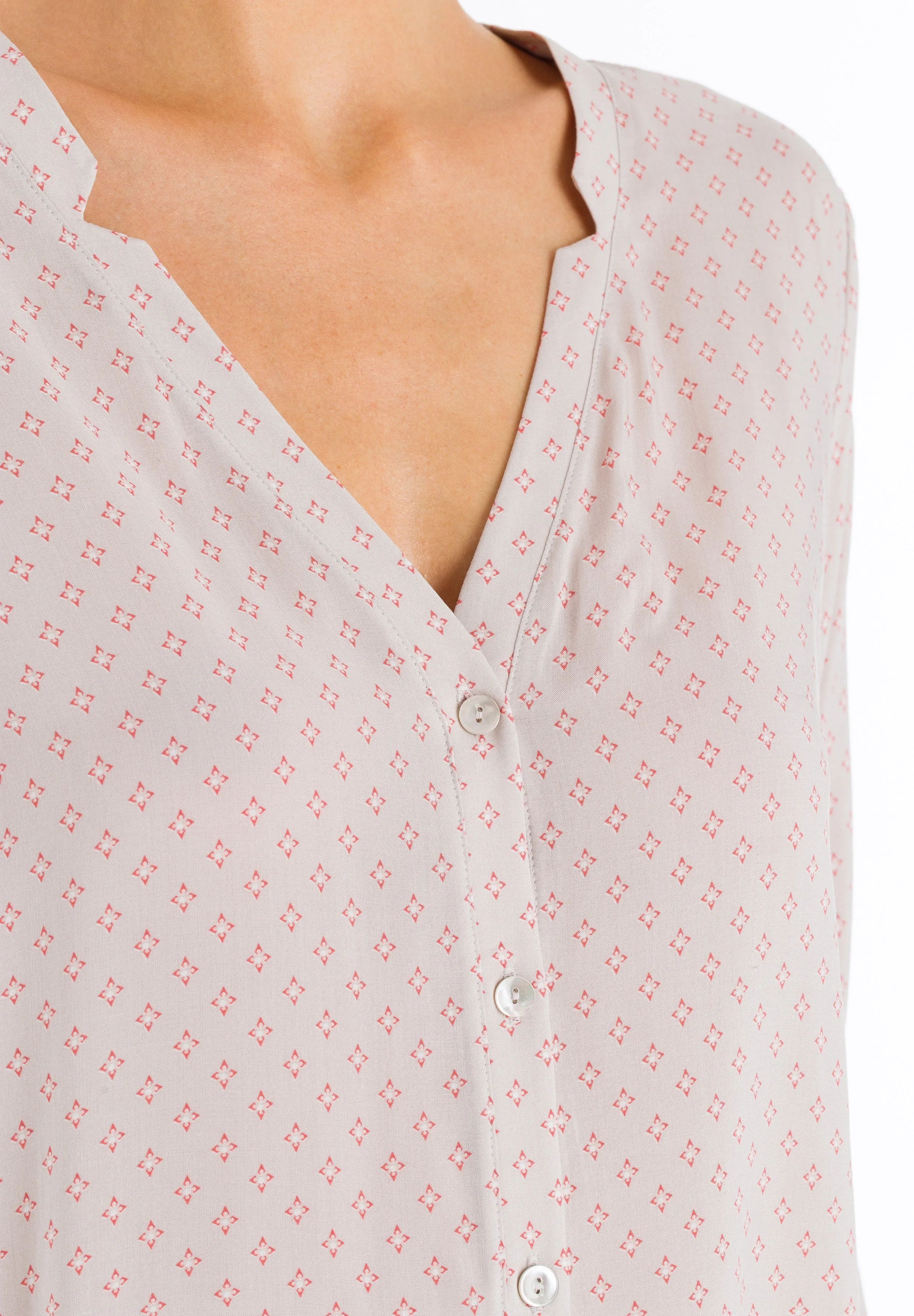 Sleep And Lounge Button Front Shirt | Minimal Blush 77611-1930