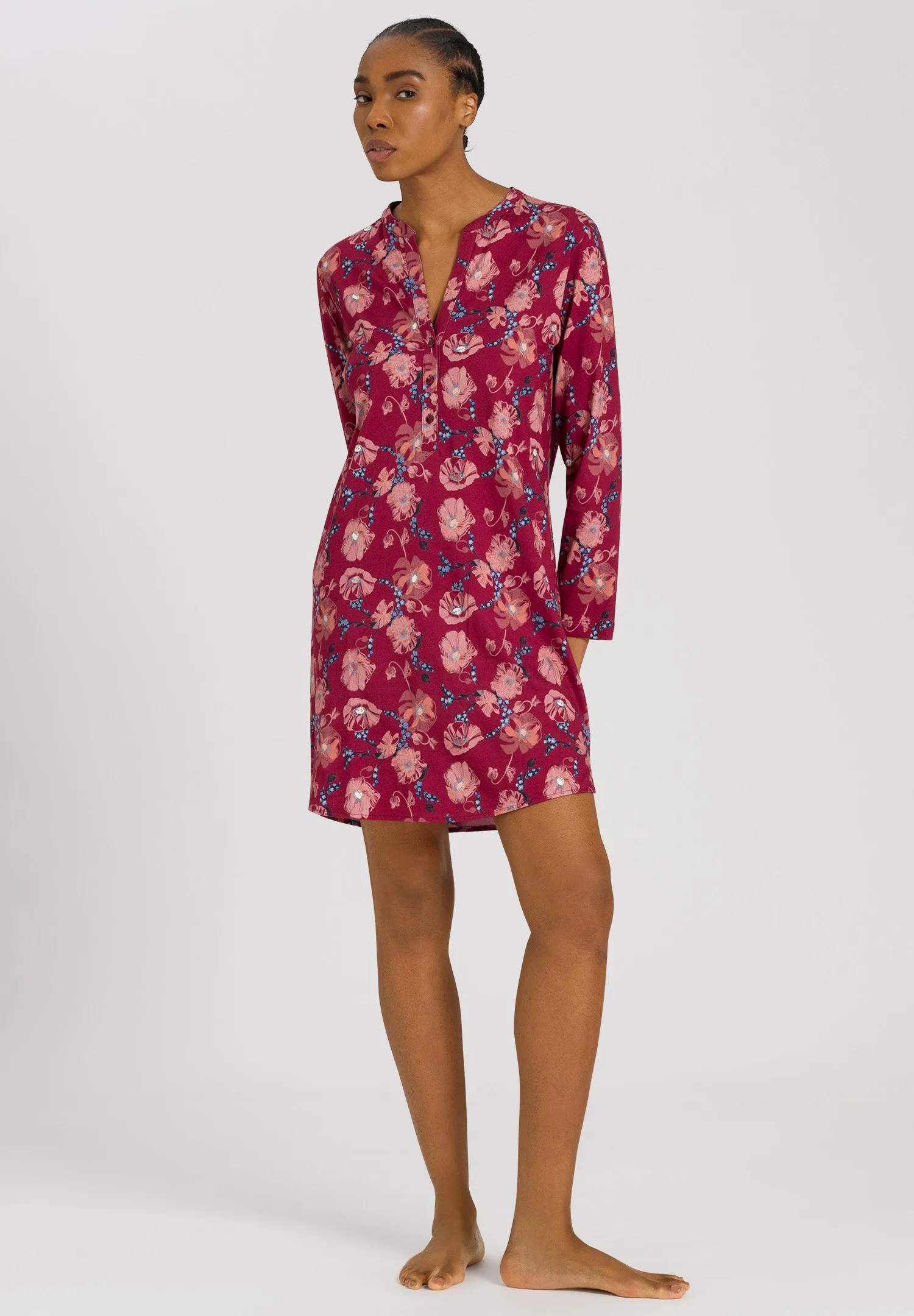 Sleep And Lounge Cotton Blend Nightgown | Floral Joy 77618-2983