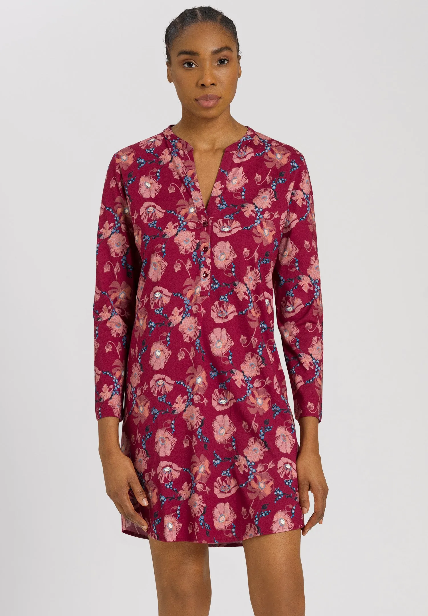 Sleep And Lounge Cotton Blend Nightgown | Floral Joy 77618-2983