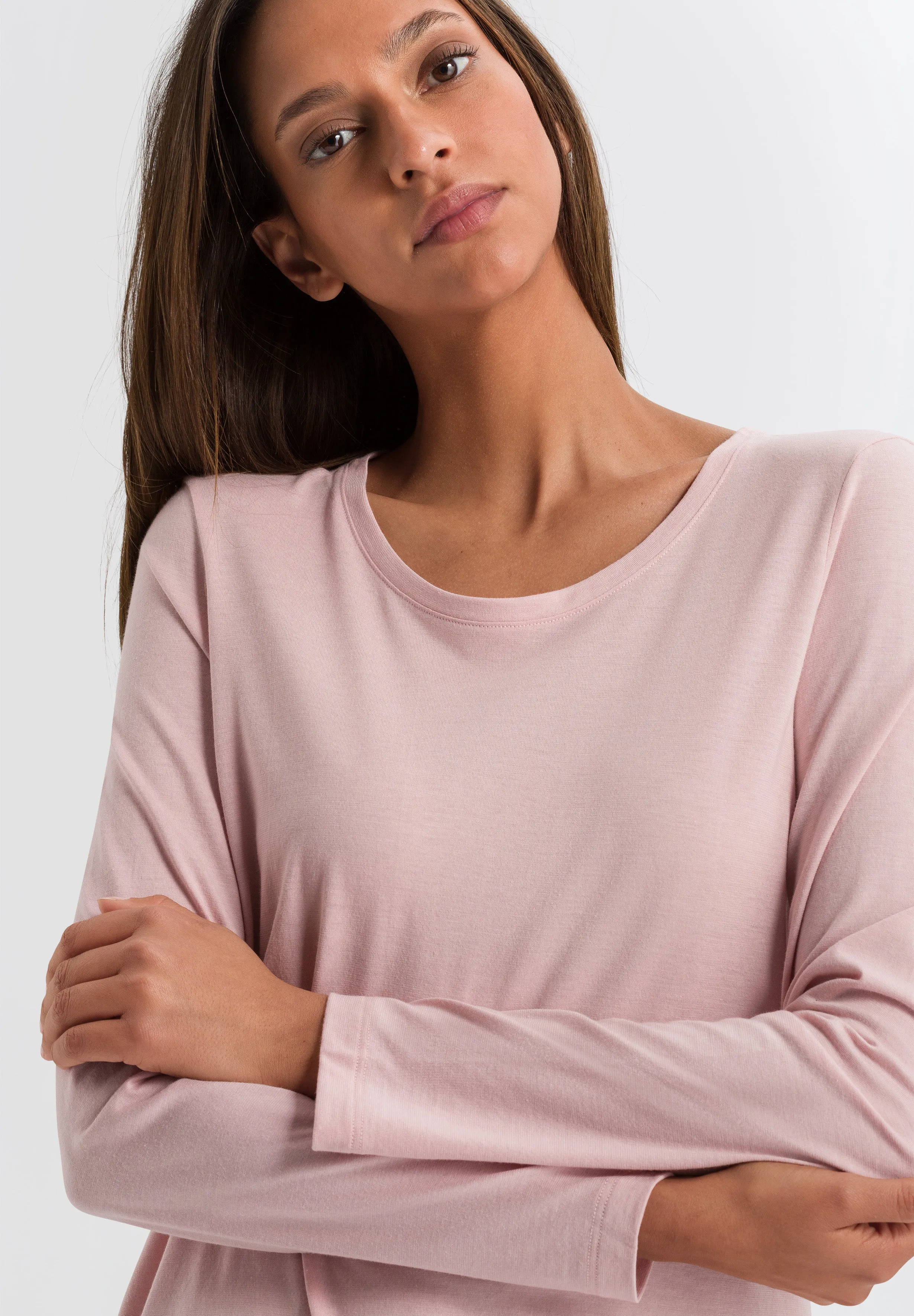 Sleep And Lounge Relaxed Round Neck Top | Almond Flower 77844-1768