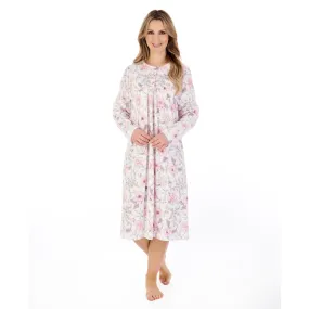 Slenderella Picot Trim Jersey Nightdress | Pink