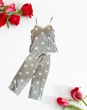 Star Print Cami &amp; Capri Pj Set